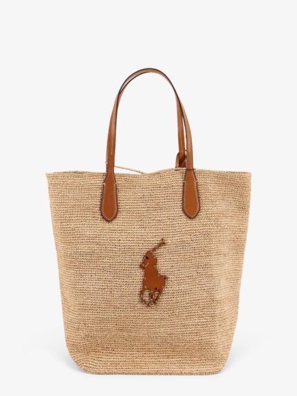 Polo Ralph Lauren Leather Shoulder Bag With Logo On The Front