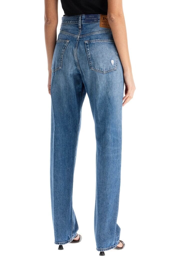 POLO RALPH LAUREN Light Blue High-waisted Straight Women's Jeans