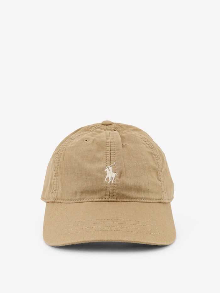 Polo Ralph Lauren Linen Hat With Embroidered Logo On The Front