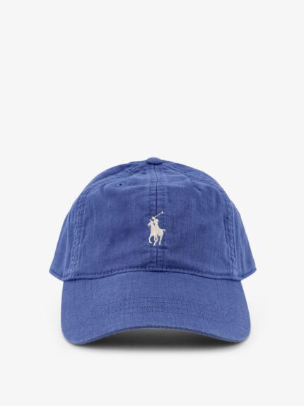 Polo Ralph Lauren Linen Hat With Embroidered Logo On The Front