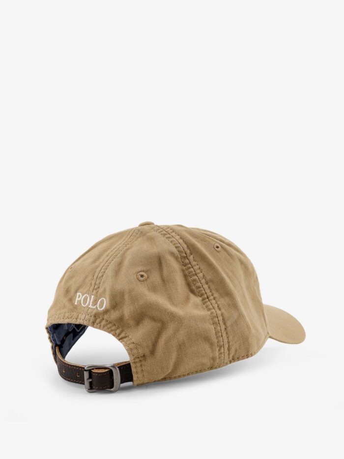 Polo Ralph Lauren Linen Hat With Embroidered Logo On The Front