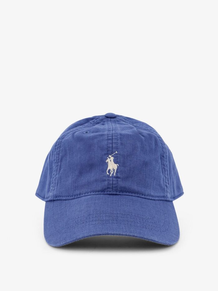 Polo Ralph Lauren Linen Hat With Embroidered Logo On The Front