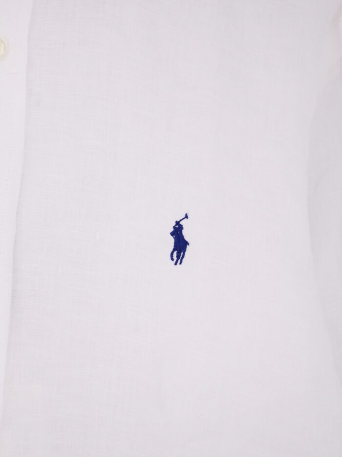 Polo Ralph Lauren Linen Shirt With Embroidered Logo On The Front
