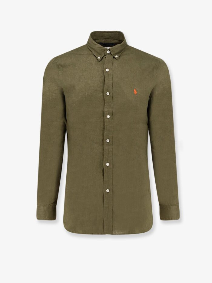 Polo Ralph Lauren Linen Shirt With Embroidered Logo On The Front