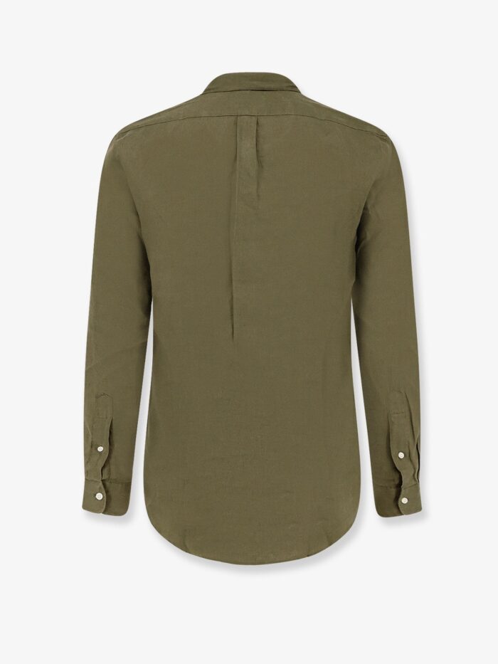 Polo Ralph Lauren Linen Shirt With Embroidered Logo On The Front