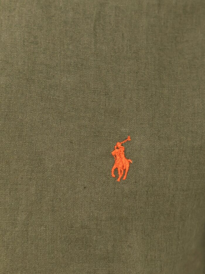 Polo Ralph Lauren Linen Shirt With Embroidered Logo On The Front