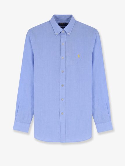 Polo Ralph Lauren Linen Shirt With Embroidered Logo On The Front