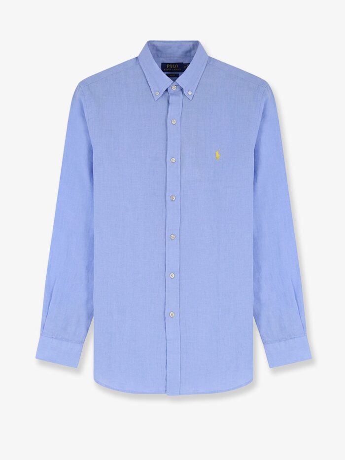 Polo Ralph Lauren Linen Shirt With Embroidered Logo On The Front