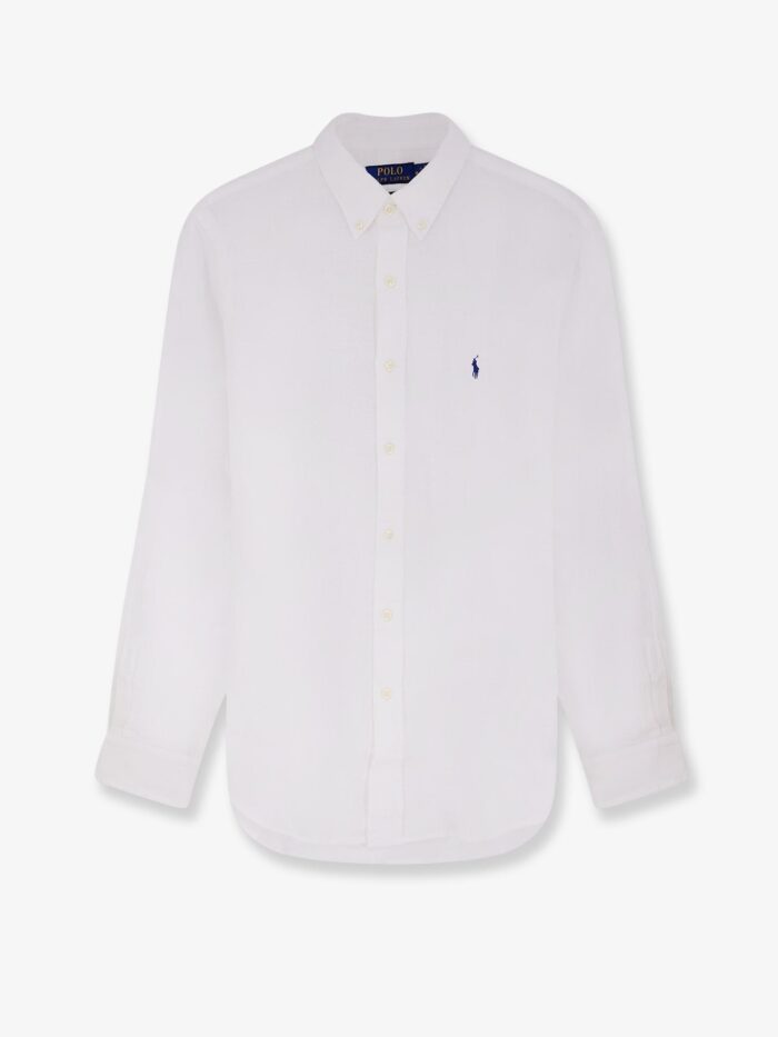 Polo Ralph Lauren Linen Shirt With Embroidered Logo On The Front