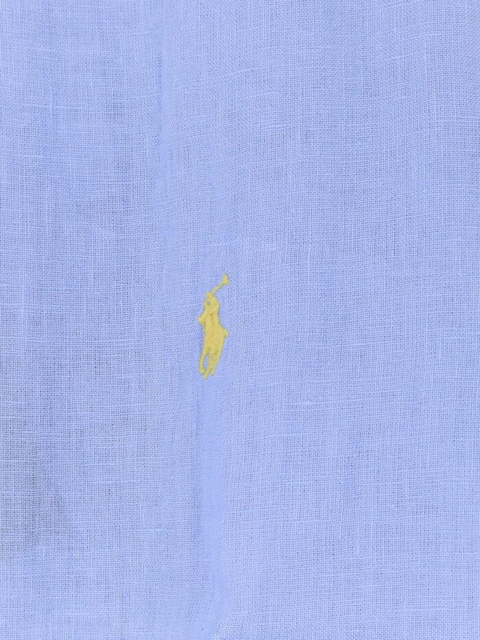 Polo Ralph Lauren Linen Shirt With Embroidered Logo On The Front
