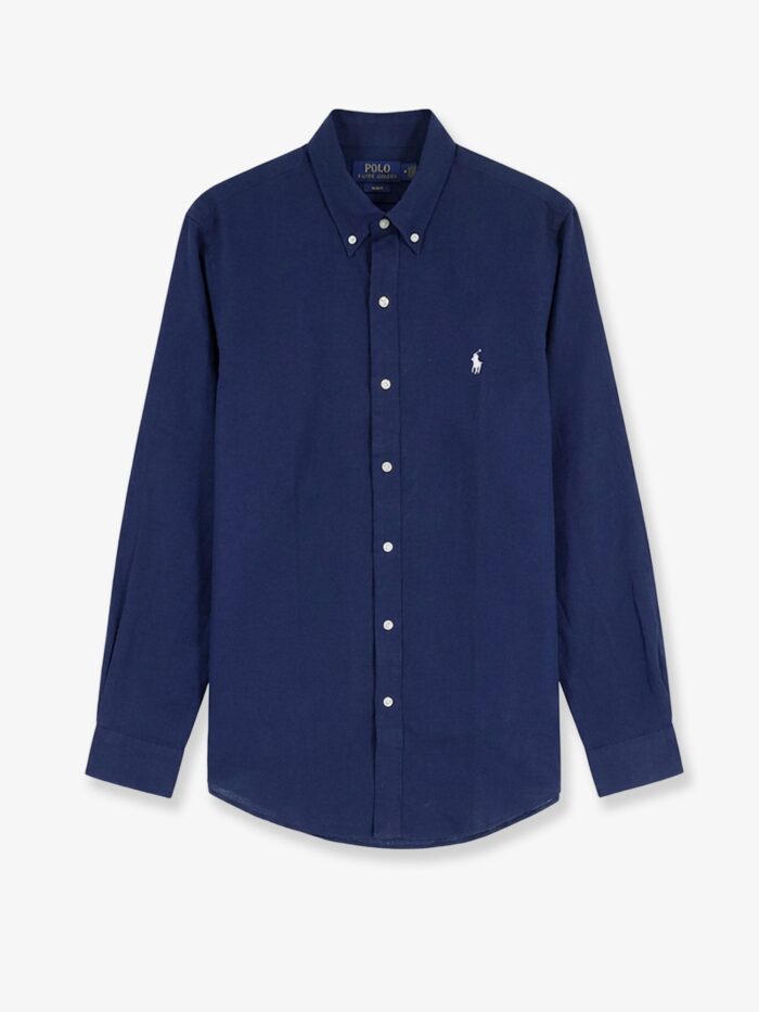 Polo Ralph Lauren Linen Shirt With Embroidered Logo On The Front