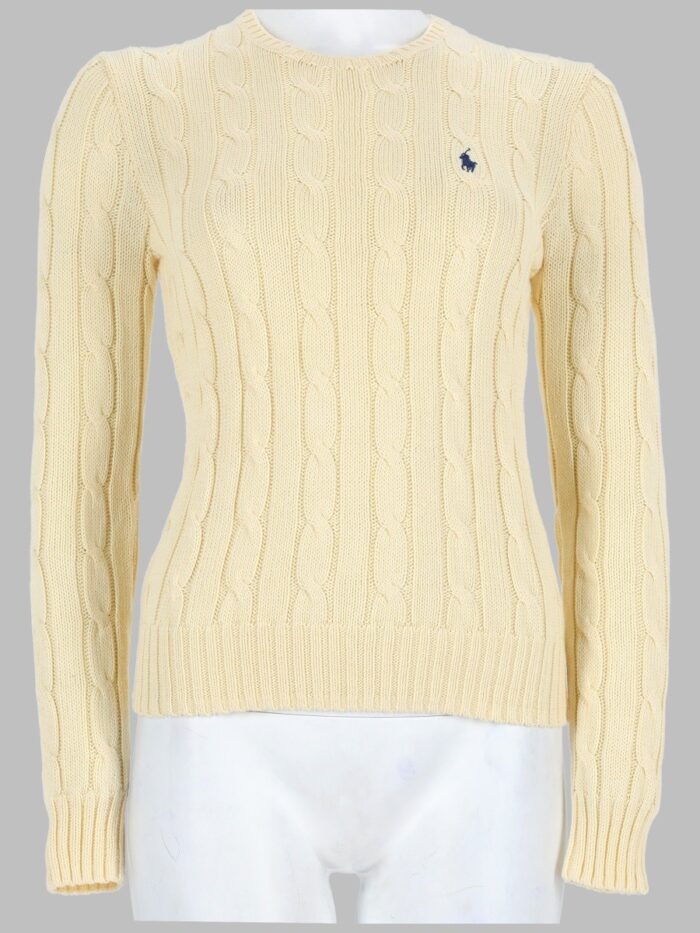 polo ralph lauren maglia a trecce con logo Polo Ralph Lauren MAGLIA A TRECCE CON LOGO