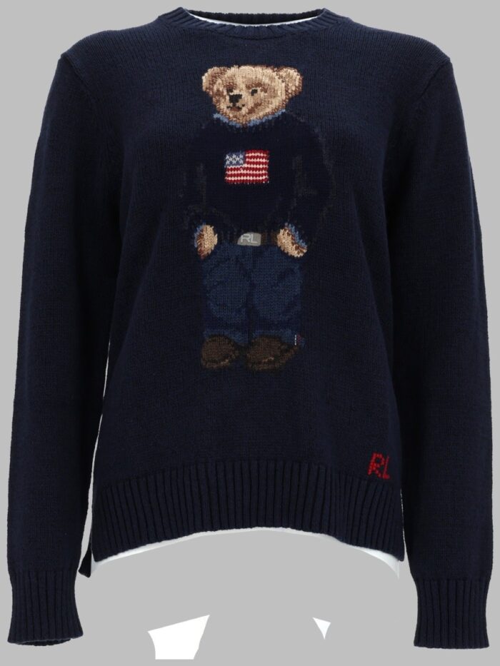 Polo Ralph Lauren MAGLIA "BEAR" IN COTONE E LINO