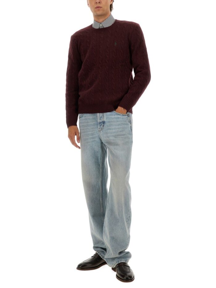 Polo Ralph Lauren MAGLIA IN LANA E CASHMERE A TRECCE