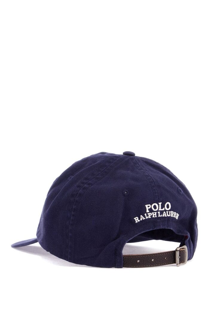 POLO RALPH LAUREN Navy Blue Cotton Hat With Bear Embroidery