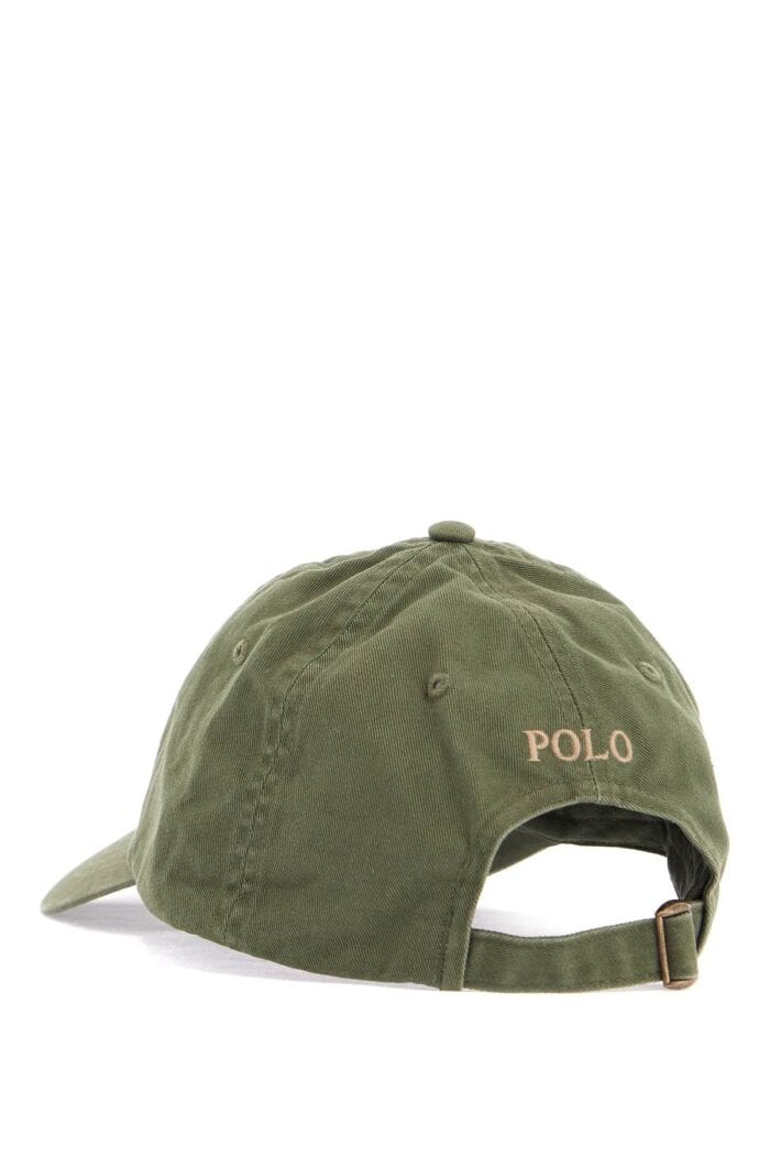 POLO RALPH LAUREN Olive Green Cotton Sports Cap With Embroidered Logo