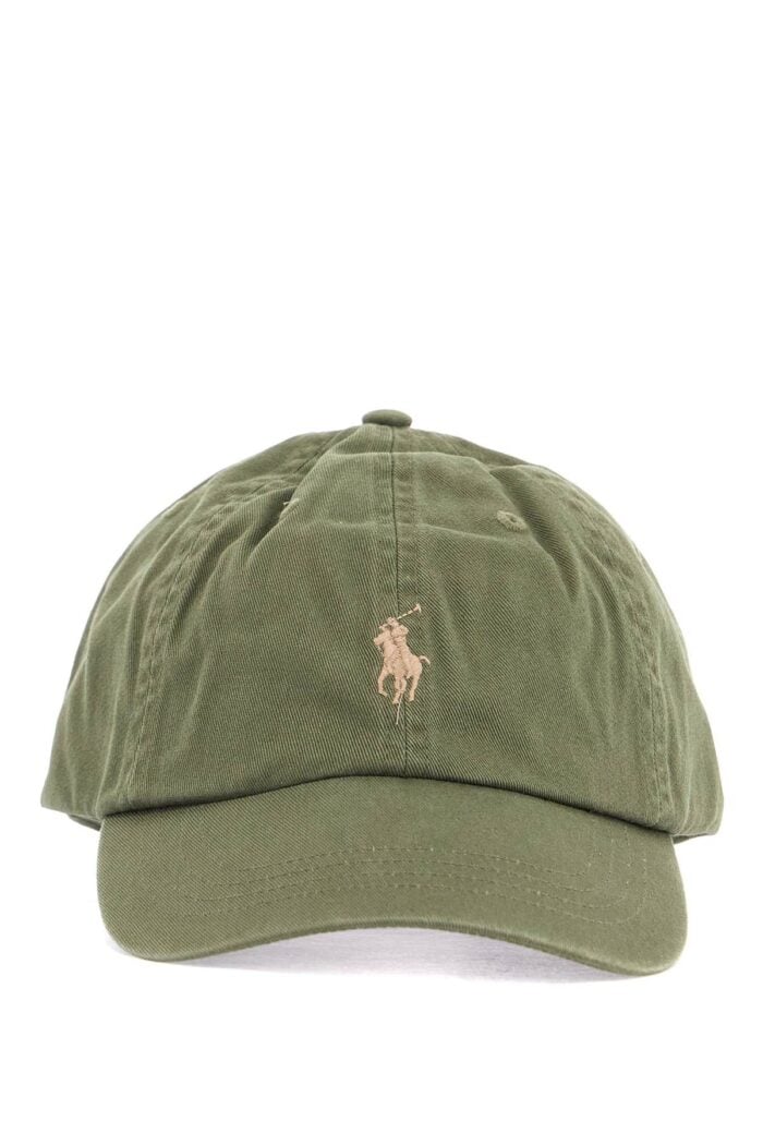 POLO RALPH LAUREN Olive Green Cotton Sports Cap With Embroidered Logo