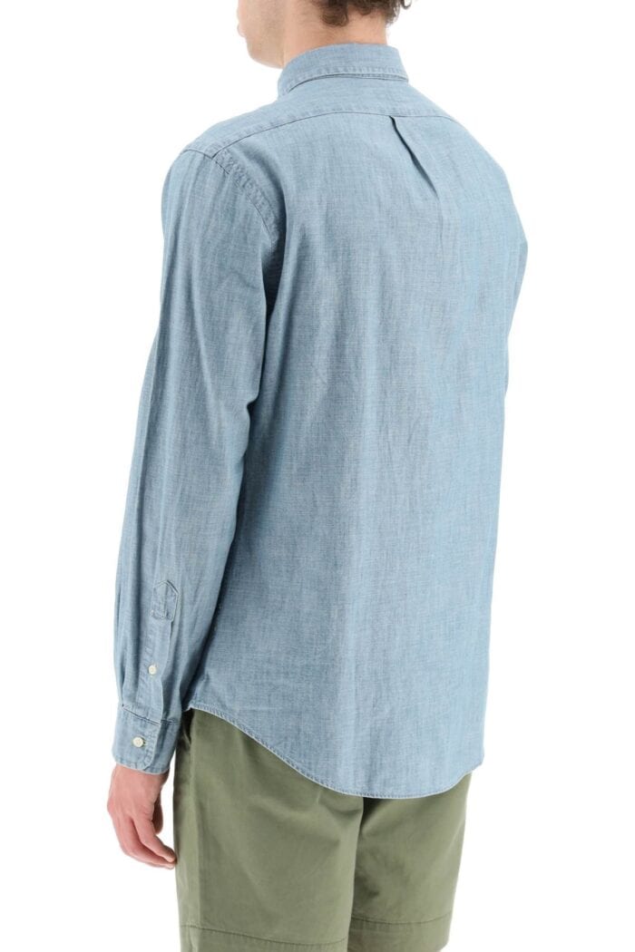 POLO RALPH LAUREN Slim Fit Shirt In Stone-washed Chambray