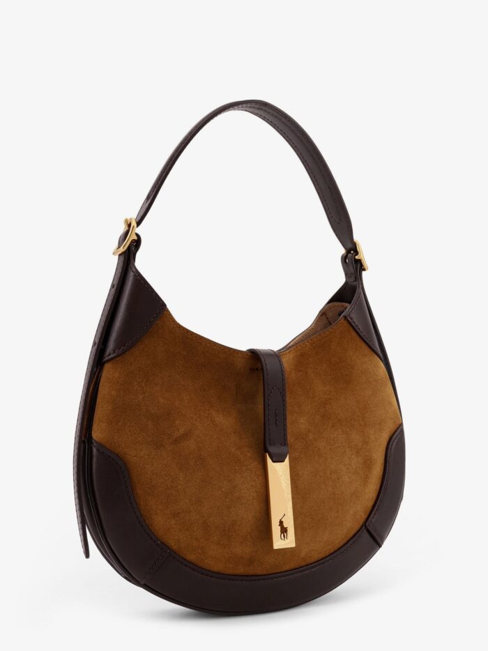 Polo Ralph Lauren Suede And Leather Shoulder Bag