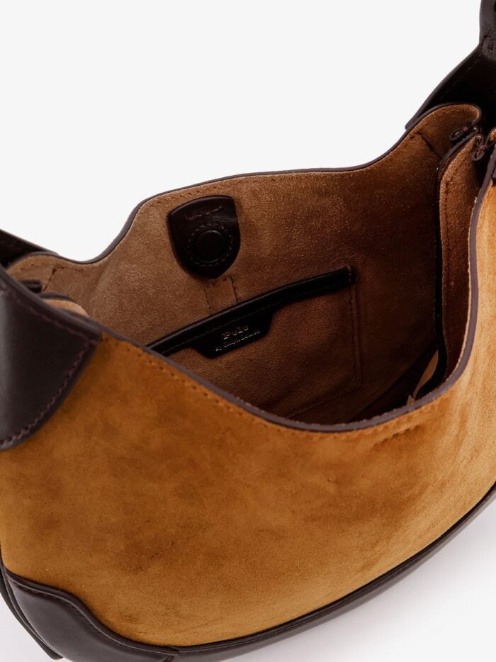 Polo Ralph Lauren Suede And Leather Shoulder Bag
