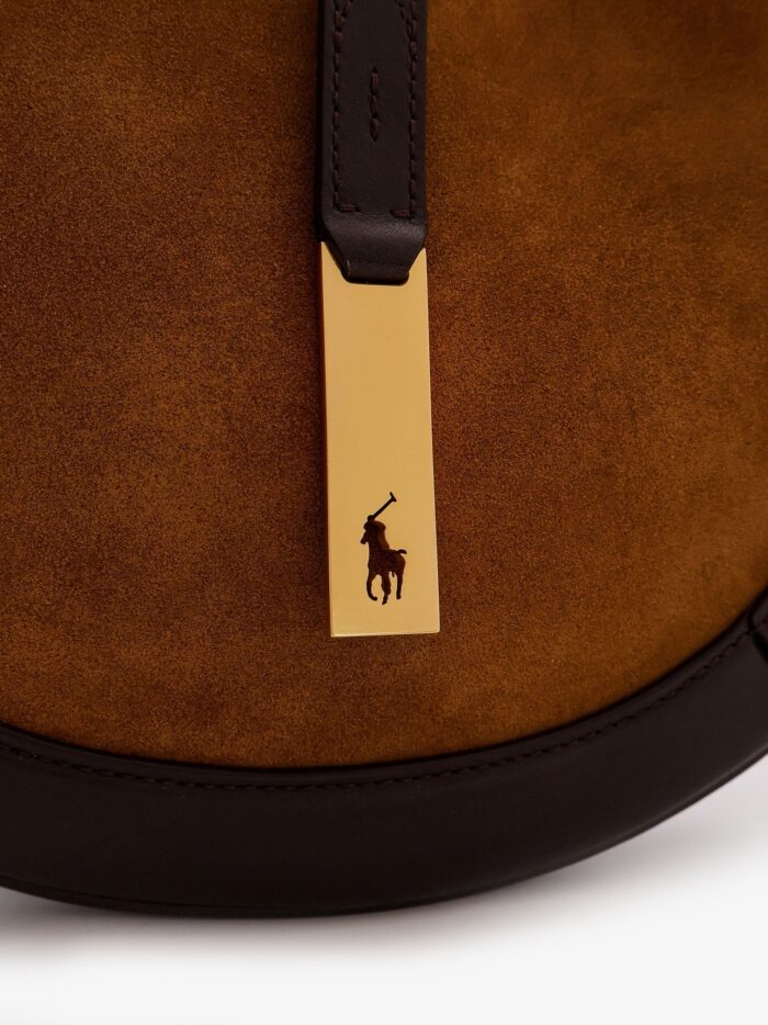 Polo Ralph Lauren Suede And Leather Shoulder Bag