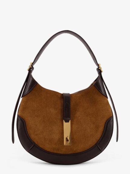 Polo Ralph Lauren Suede And Leather Shoulder Bag