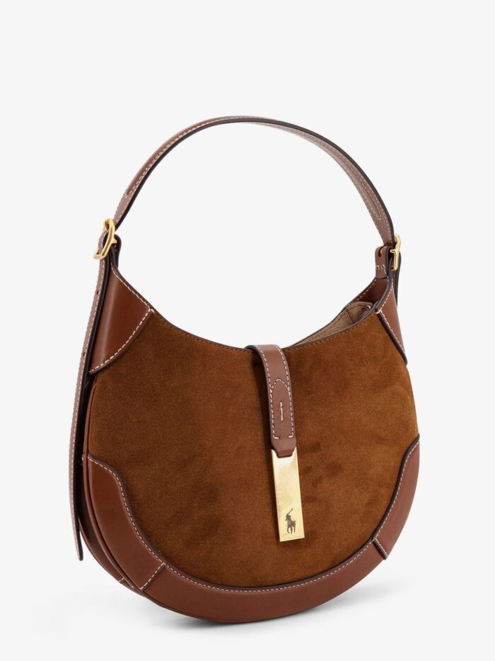 Polo Ralph Lauren Suede And Leather Shoulder Bag