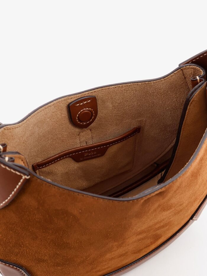 Polo Ralph Lauren Suede And Leather Shoulder Bag