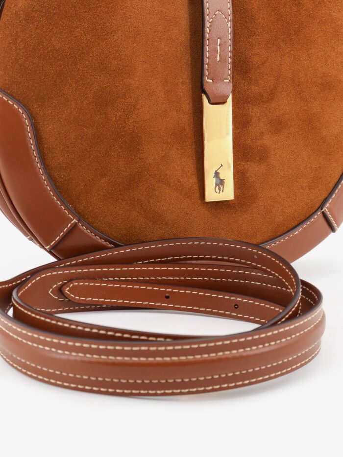 Polo Ralph Lauren Suede And Leather Shoulder Bag