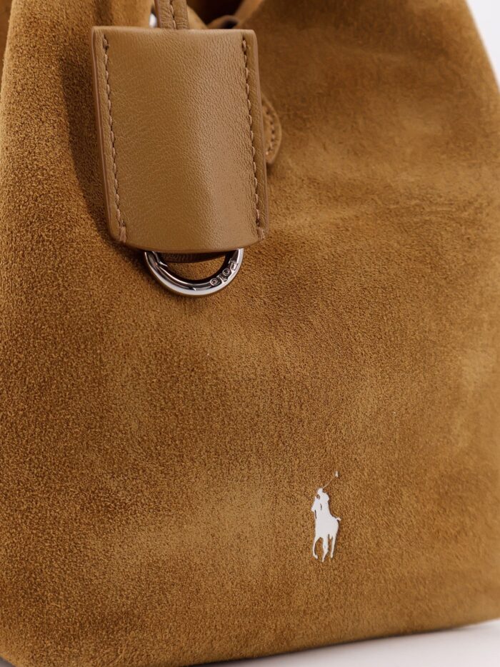 Polo Ralph Lauren Suede Bucket Bag With Logo
