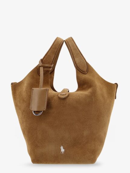Polo Ralph Lauren Suede Bucket Bag With Logo