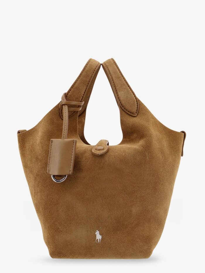 Polo Ralph Lauren Suede Bucket Bag With Logo