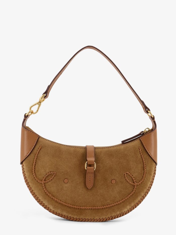 Polo Ralph Lauren Suede Shoulder Bag With Leather Inserts