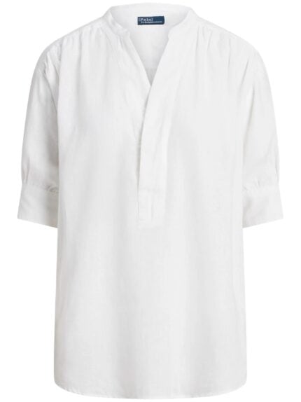 POLO RALPH LAUREN V Neck Linen Shirt