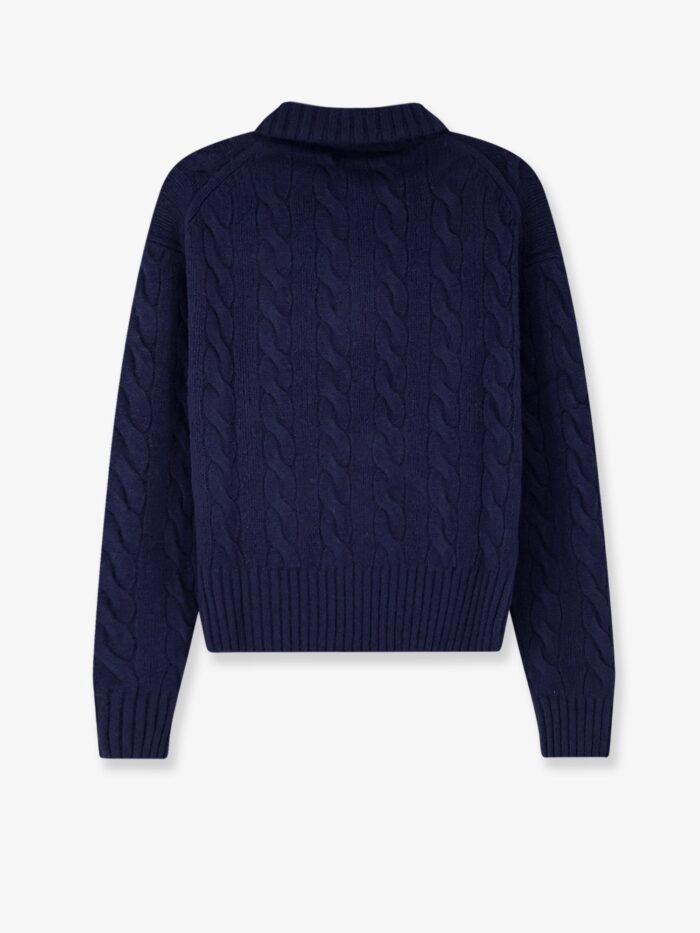 Polo Ralph Lauren Wool And Cashmere Blend Sweater With Contrasting Embroidered Logo
