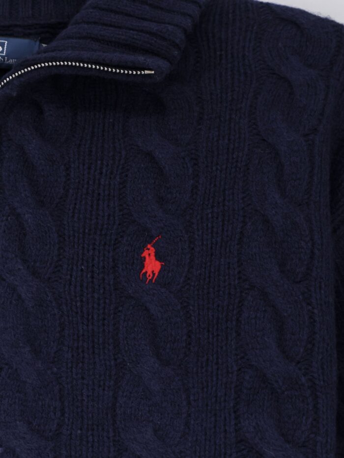Polo Ralph Lauren Wool And Cashmere Blend Sweater With Contrasting Embroidered Logo