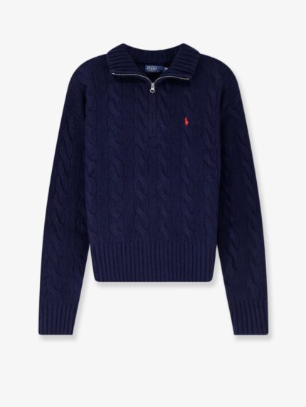 Polo Ralph Lauren Wool And Cashmere Blend Sweater With Contrasting Embroidered Logo