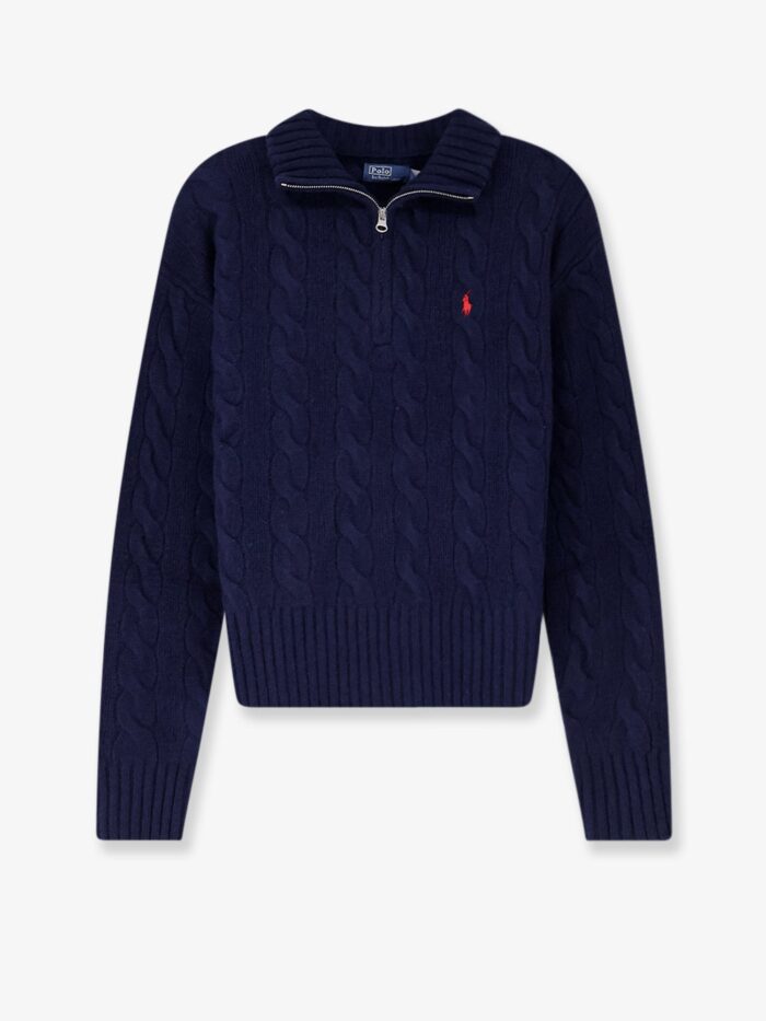 Polo Ralph Lauren Wool And Cashmere Blend Sweater With Contrasting Embroidered Logo