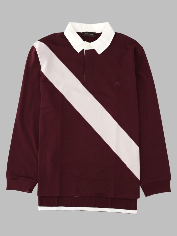 wales bonner polo "rugby" in jersey di cotone WALES BONNER Polo "Rugby" In Jersey Di Cotone