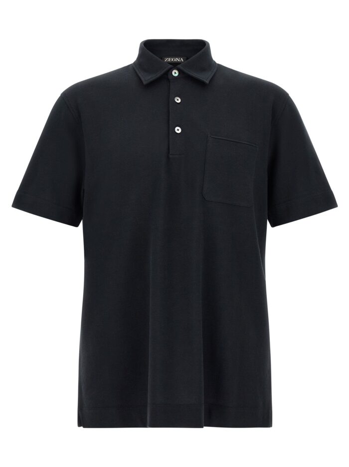 zegna polo shirt with pocket Zegna Polo Shirt With Pocket