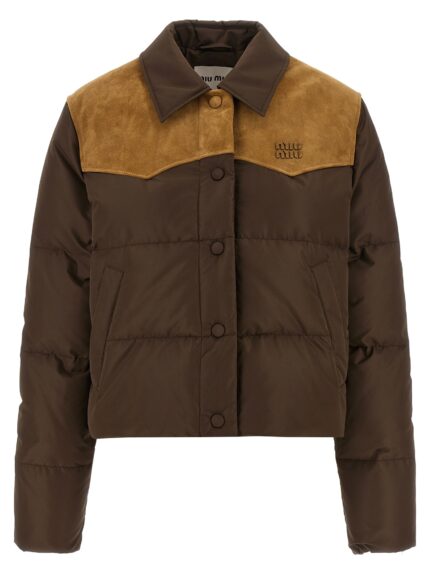 Miu Miu Pongé Tec Down Jacket