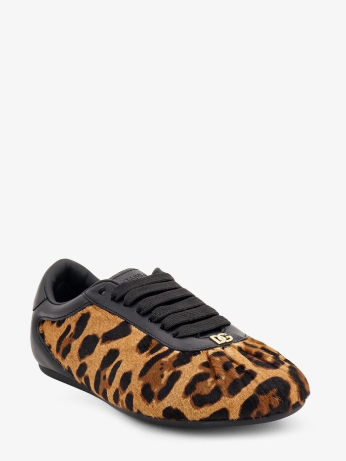 Dolce & Gabbana Ponyskin Sneakers With Metal DG Logo