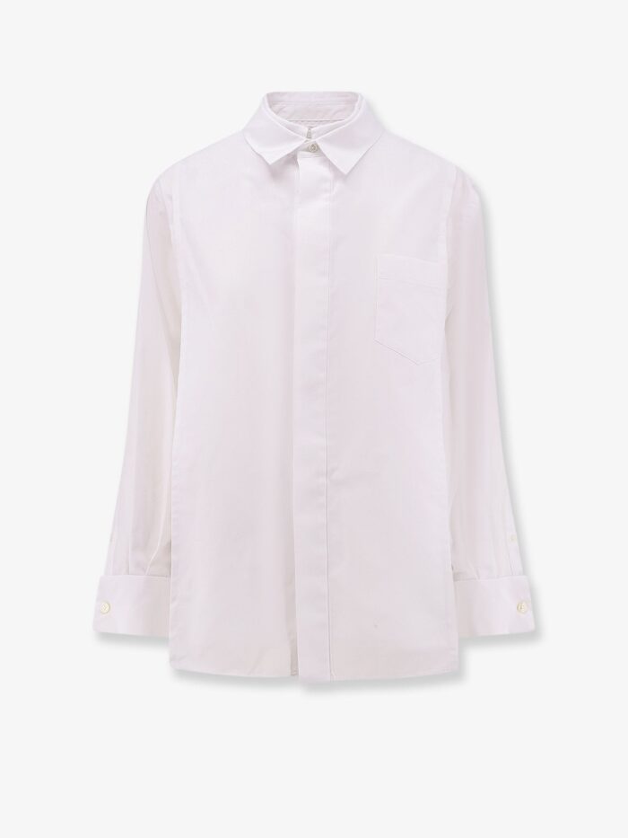 sacai poplin shirt with front panel SACAI Poplin Shirt With Front Panel