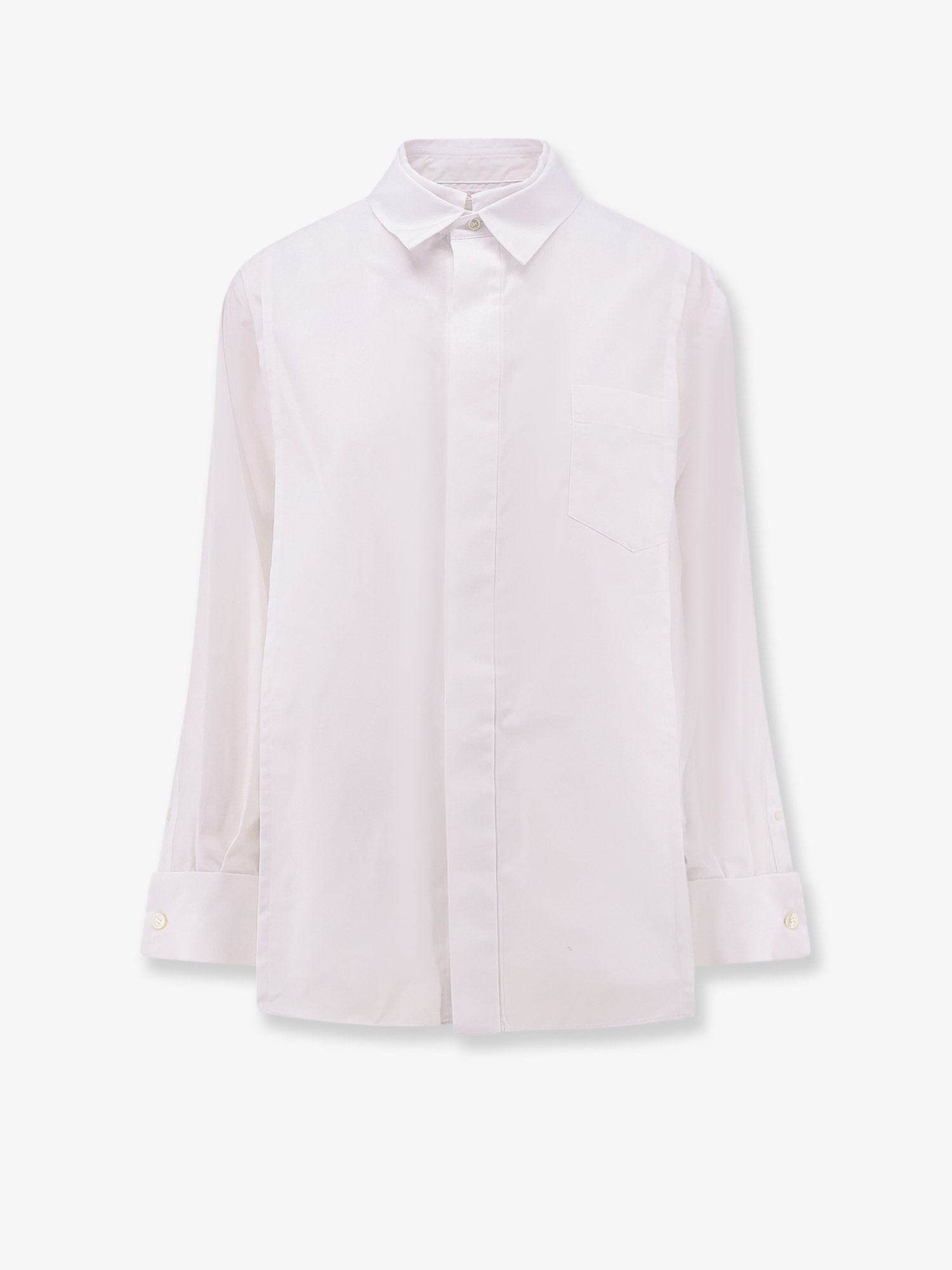 SACAI Poplin Shirt With Front Panel