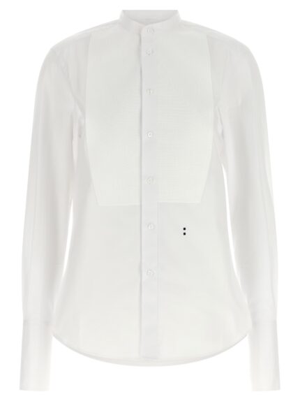 Fendi Poplin Shirt With Plastron Piqué