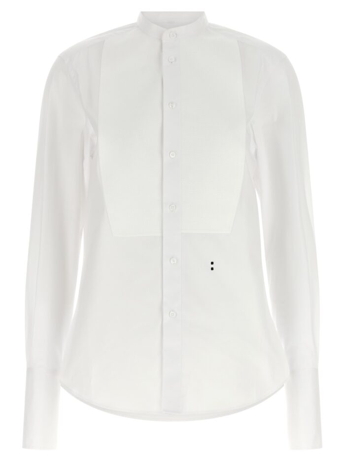 fendi poplin shirt with plastron piqué Fendi Poplin Shirt With Plastron Piqué
