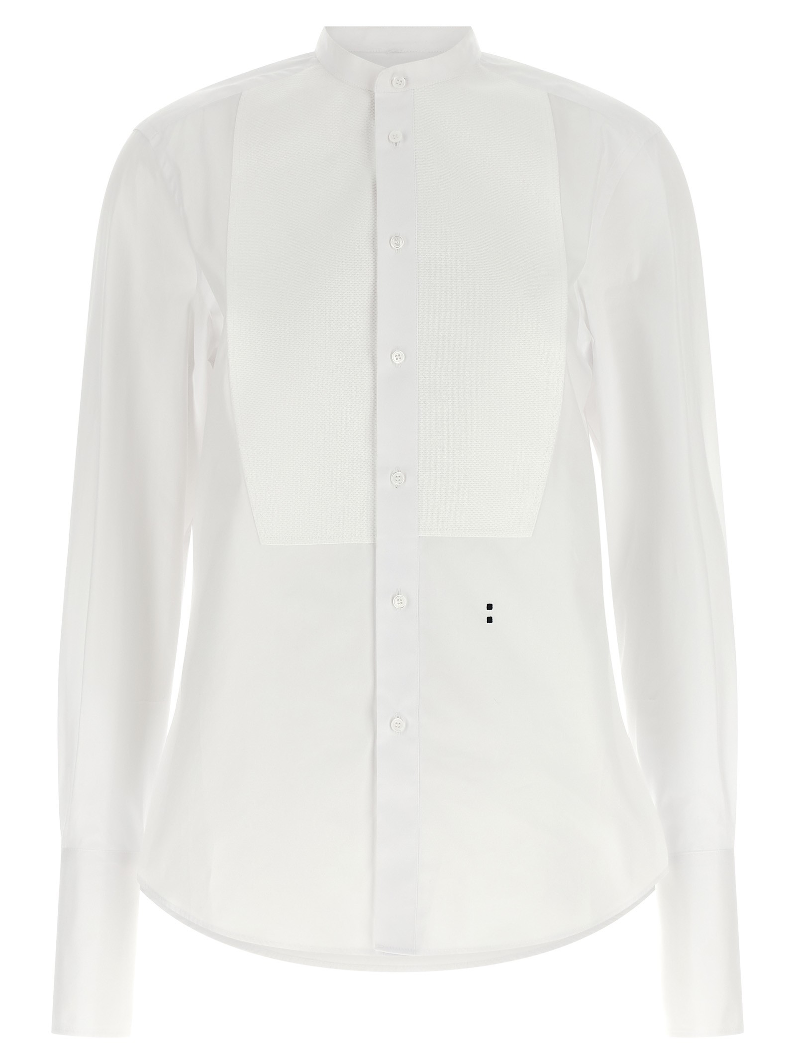 Fendi Poplin Shirt With Plastron Piqué
