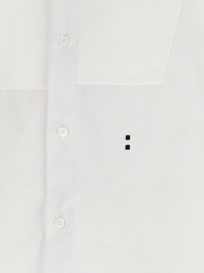 Fendi Poplin Shirt With Plastron Piqué