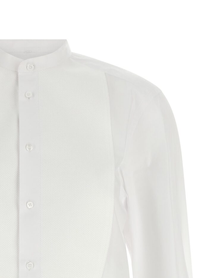 Fendi Poplin Shirt With Plastron Piqué