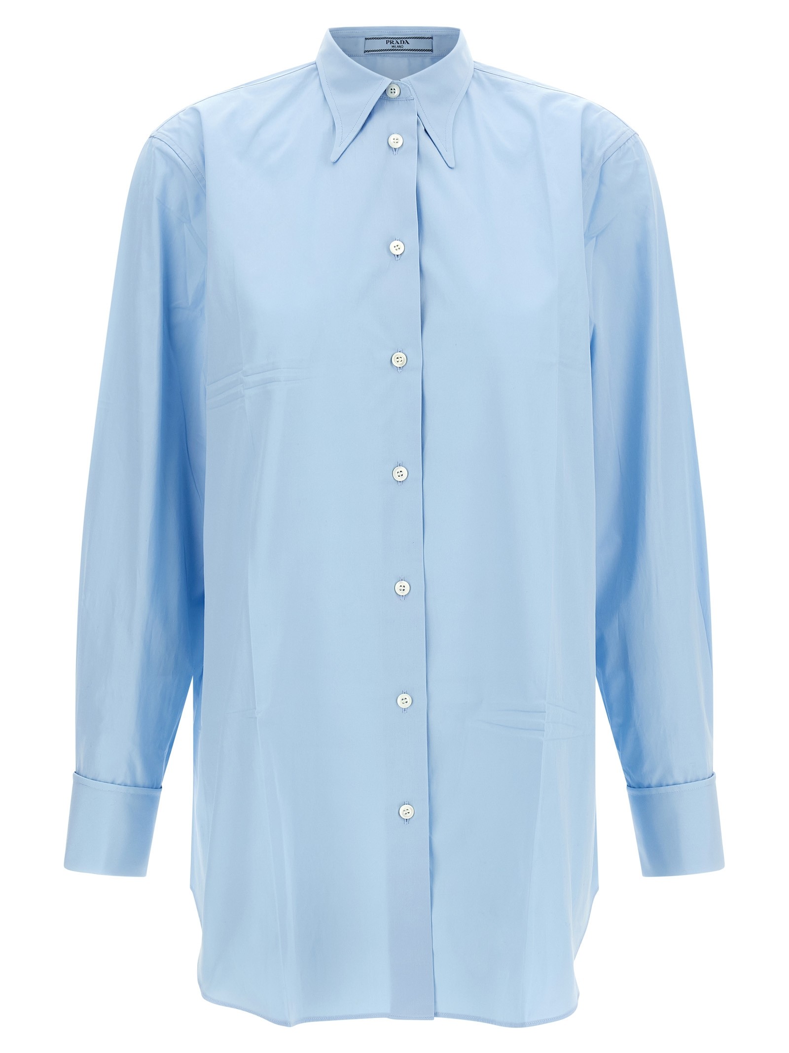 PRADA Poplin Shirt With Pleats
